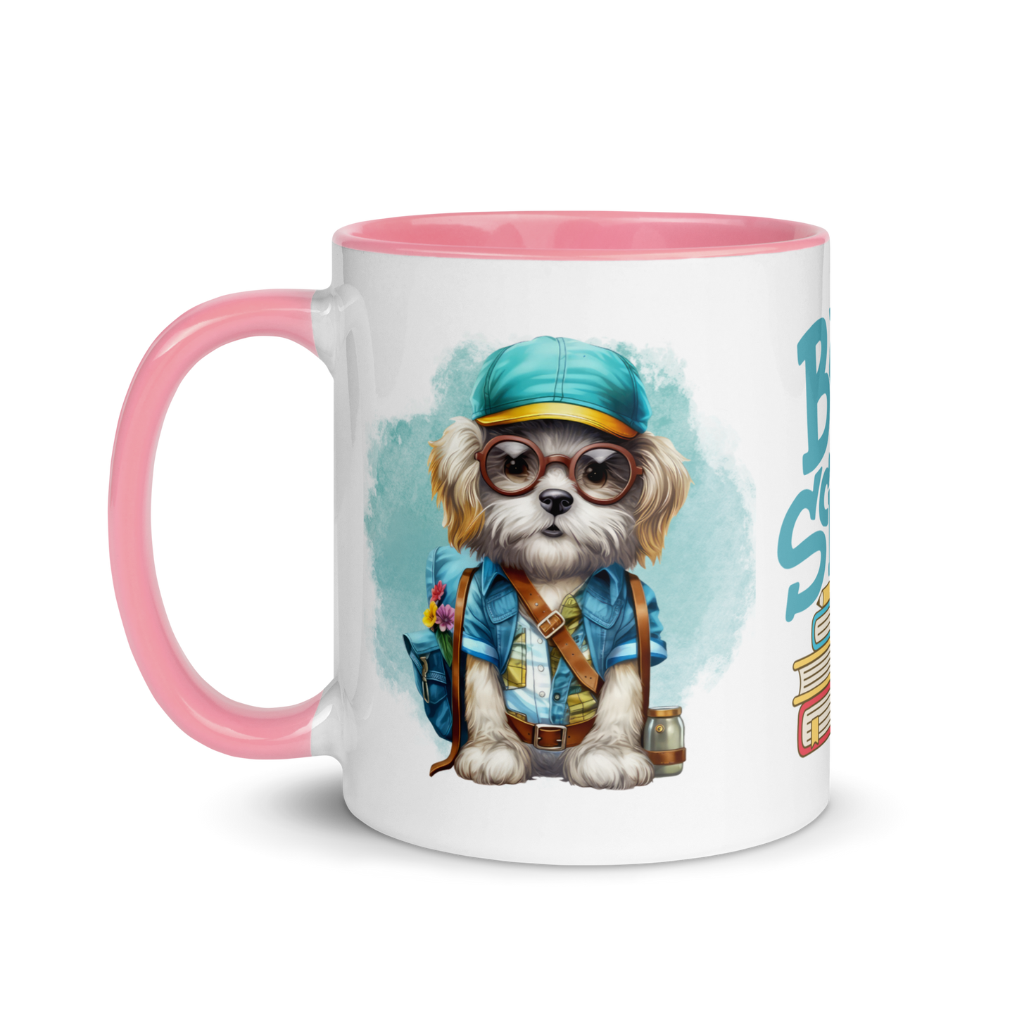 Accent Coffee Mug 11oz | Back To School Adorable Dog Wearing Backpack