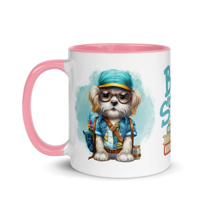 Accent Coffee Mug 11oz | Back To School Adorable Dog Wearing Backpack
