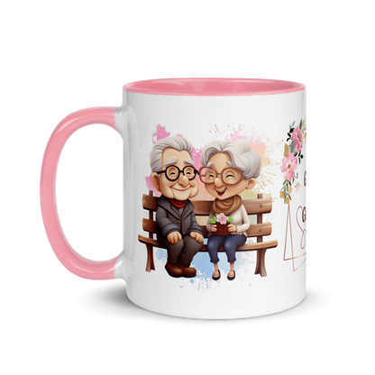 Accent Coffee Mug 11oz | Best Grandpa and Grandma Ever Sitting on the Bench