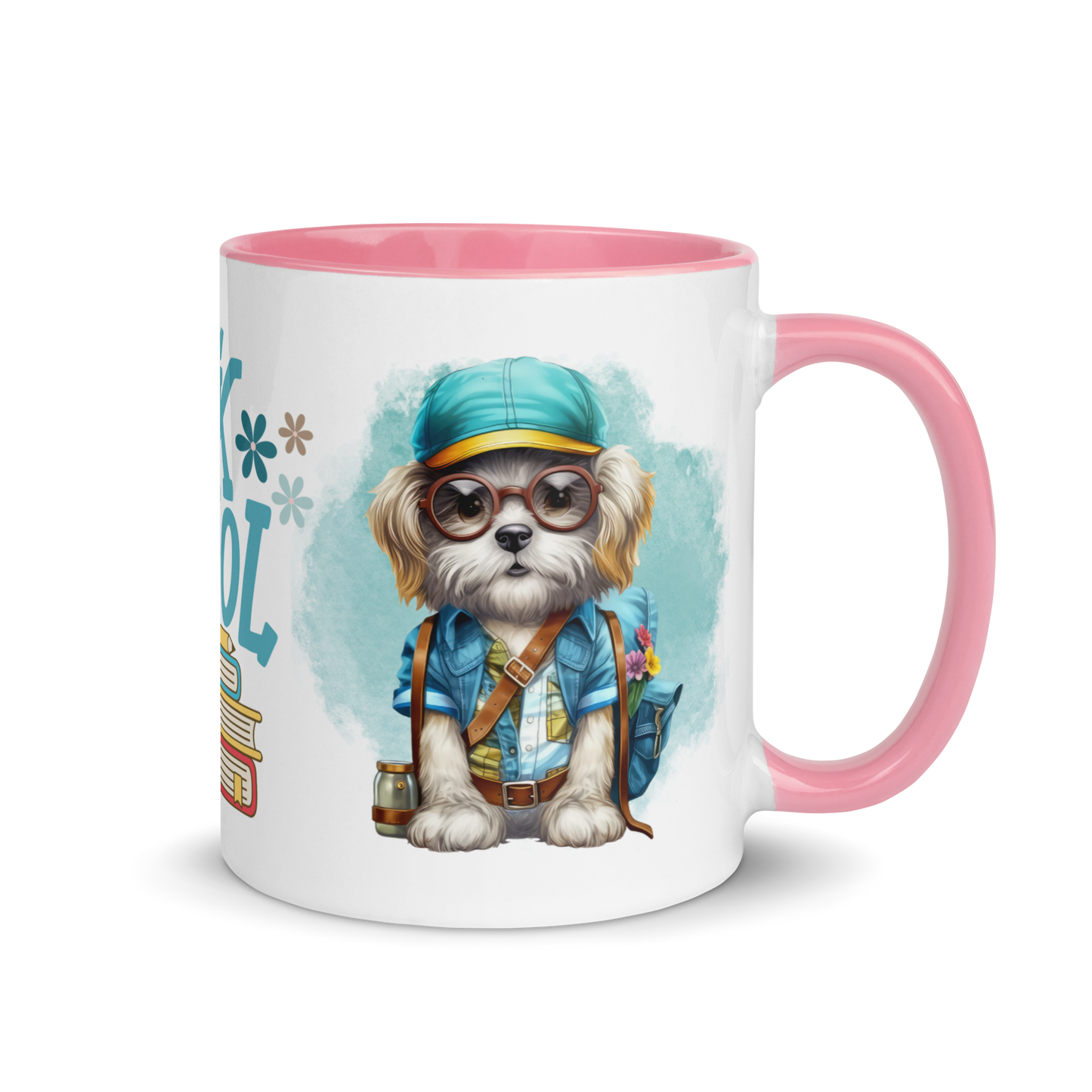 Accent Coffee Mug 11oz | Back To School Adorable Dog Wearing Backpack