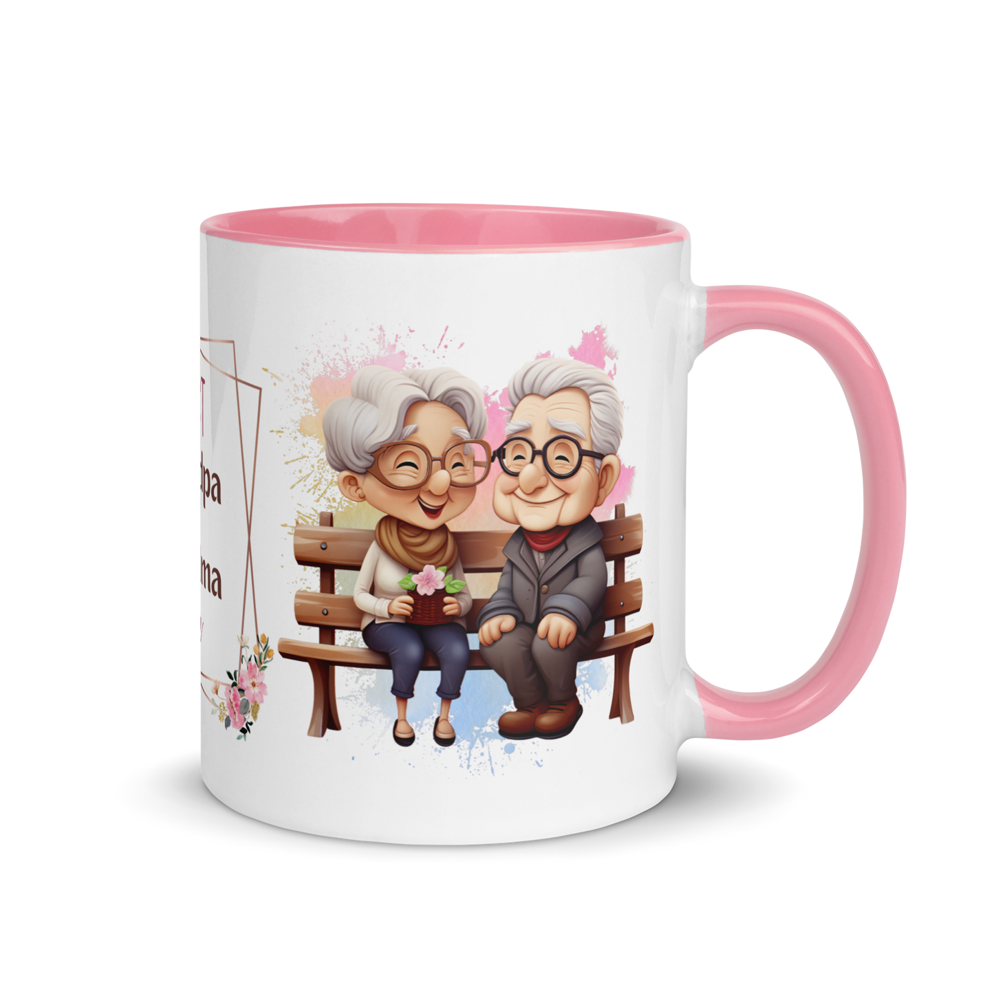 Accent Coffee Mug 11oz | Best Grandpa and Grandma Ever Sitting on the Bench