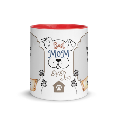 Personalized Coffee Mug 11oz | Add 2 Photos and Names, Best Dog Mom Ever