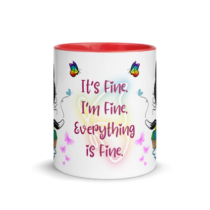 Accent Coffee Mug 11oz | It's Fine. I'm Fine. Everything is Fine.