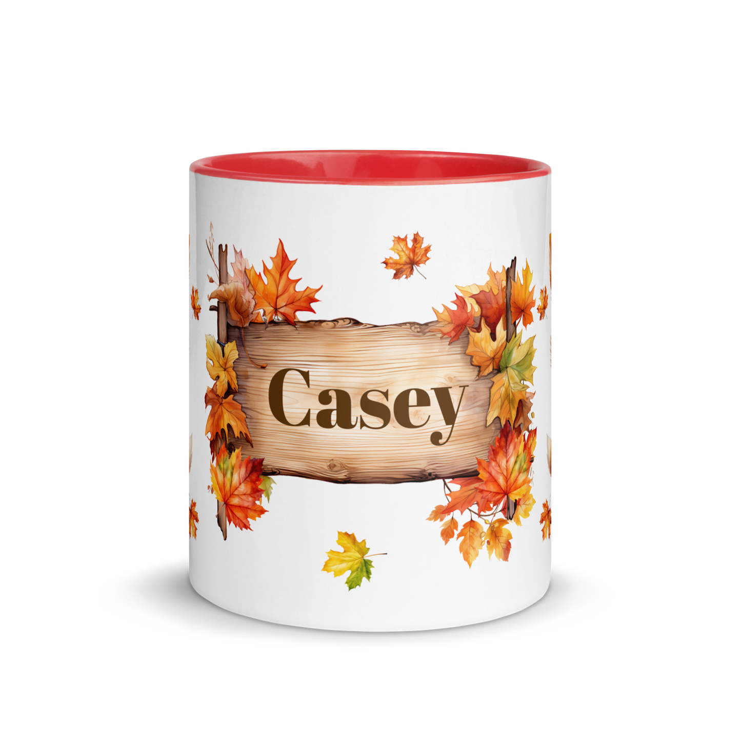 Personalized 11oz Ceramic Mug |  Autumn Fall Animal - Cat