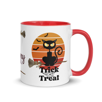 Personalized Coffee Mug 11oz | The Witch Cat's Trick or Treat Adventure