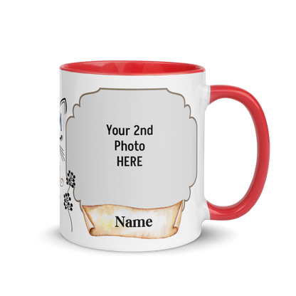 Personalized Coffee Mug 11oz | Add 2 Photos and Names, Best Cat Mom Ever