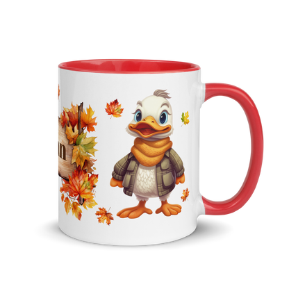 Personalized 11oz Ceramic Mug |  Autumn Fall Animal - Duck