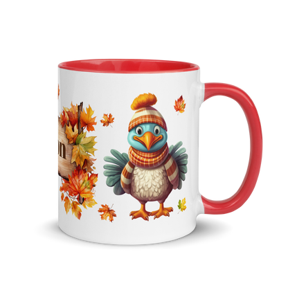 Personalized 11oz Ceramic Mug |  Autumn Fall Animal - Turkey