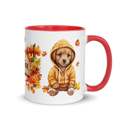 Personalized 11oz Ceramic Mug |  Autumn Fall Animal - Dog