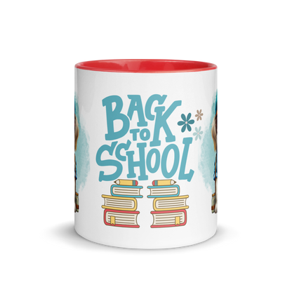 Accent Coffee Mug 11oz | Back To School Adorable Dog Wearing Backpack