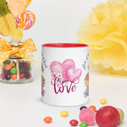 Accent Coffee Mug 11oz | Love is Patient Love is Kind | Love Couple Themed