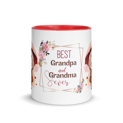 Accent Coffee Mug 11oz | Best Grandpa and Grandma Ever Holding an Umbrella