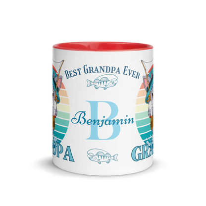 Personalized Coffee Mug 11oz | Reel Cool Grandpa Best Grandpa Ever Cat Themed