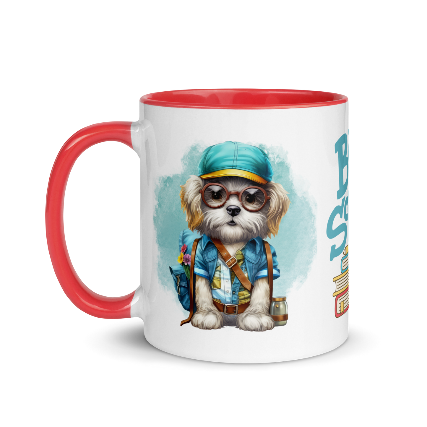 Accent Coffee Mug 11oz | Back To School Adorable Dog Wearing Backpack
