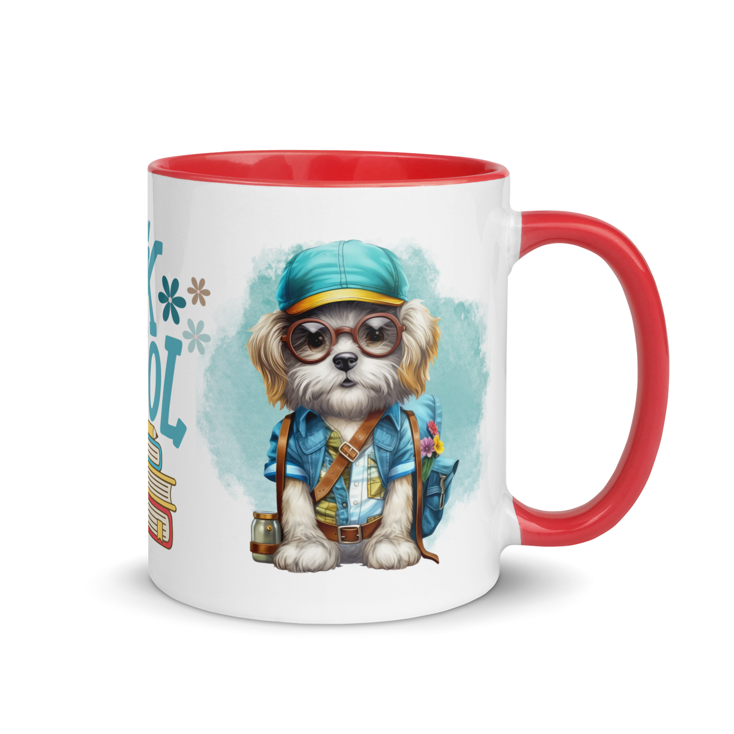 Accent Coffee Mug 11oz | Back To School Adorable Dog Wearing Backpack