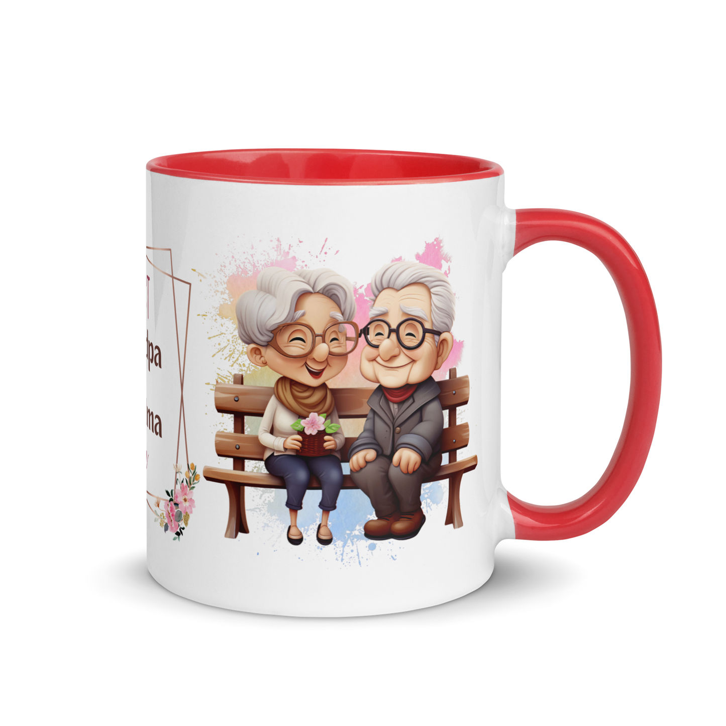 Accent Coffee Mug 11oz | Best Grandpa and Grandma Ever Sitting on the Bench