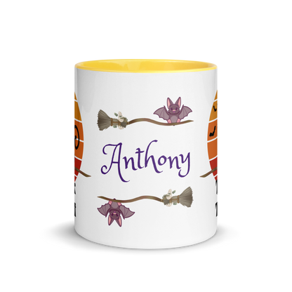 Add Your Name Coffee Mug 11oz | The Witch Cat's Trick or Treat Adventure