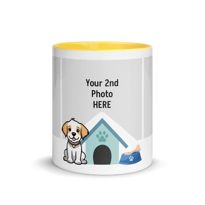 Personalized Coffee Mug 11oz | Add 3 Photo and 2 Name (Dog Themed)