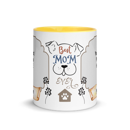 Personalized Coffee Mug 11oz | Add 2 Photos and Names, Best Dog Mom Ever
