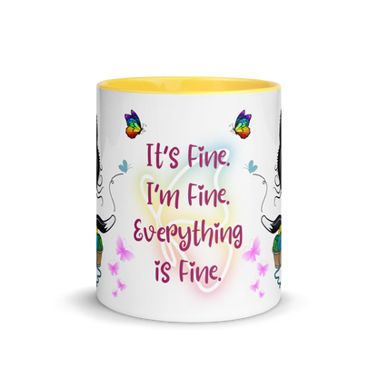 Accent Coffee Mug 11oz | It's Fine. I'm Fine. Everything is Fine.