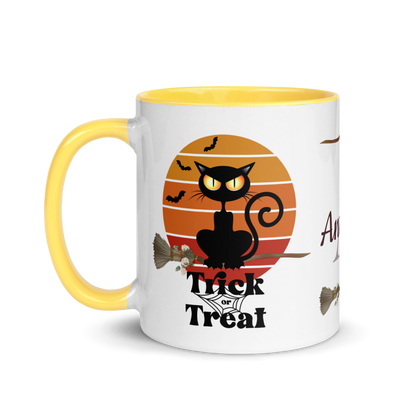 Personalized Coffee Mug 11oz | The Witch Cat's Trick or Treat Adventure