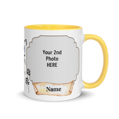 Personalized Coffee Mug 11oz | Add 2 Photos and Names, Best Cat Mom Ever