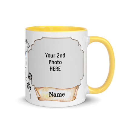 Personalized Coffee Mug 11oz | Add 2 Photos and Names, Best Dog Mom Ever