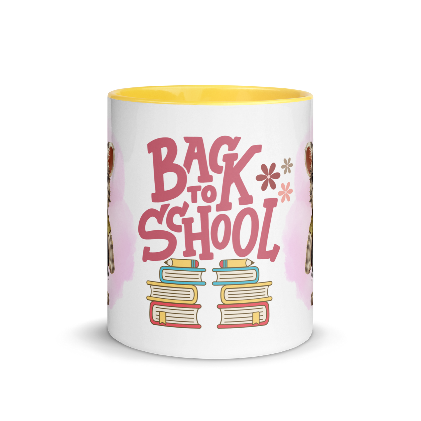 Accent Coffee Mug 11oz | Back To School Adorable Cat Wearing Backpack