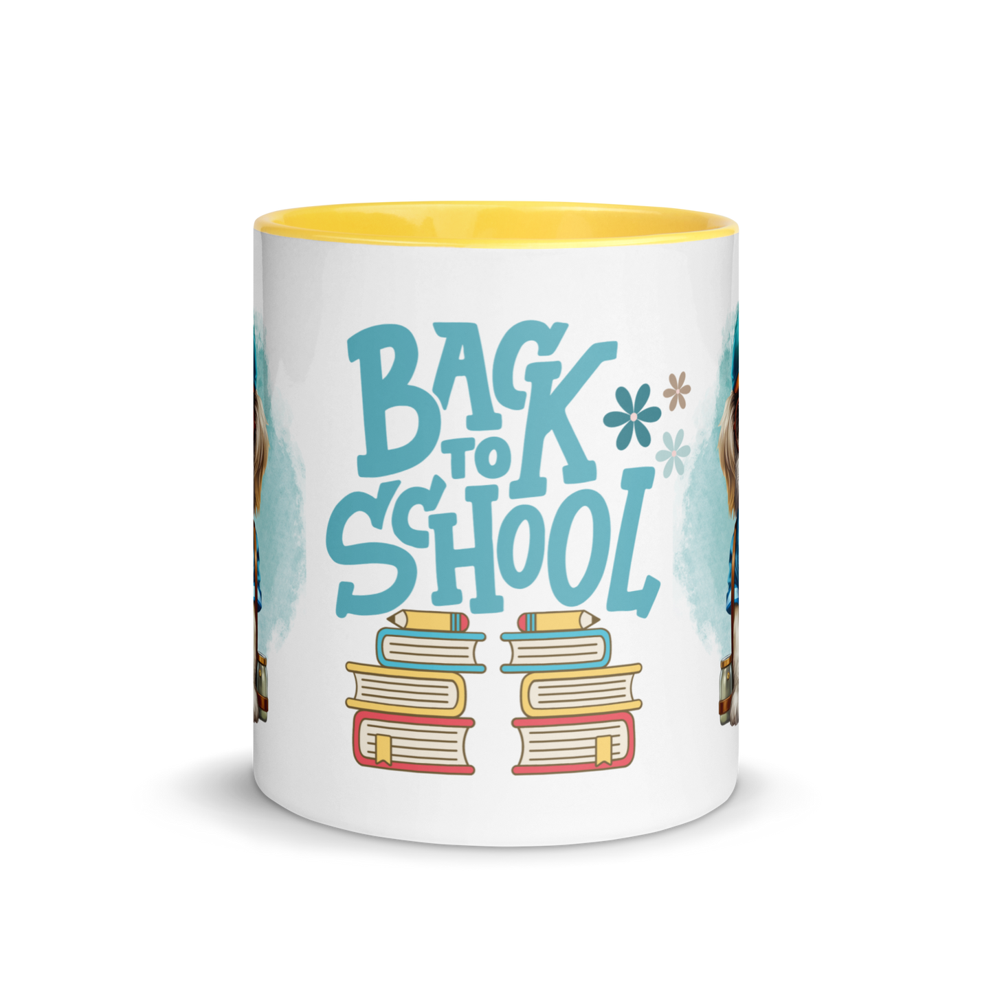Accent Coffee Mug 11oz | Back To School Adorable Dog Wearing Backpack