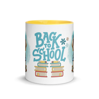 Accent Coffee Mug 11oz | Back To School Adorable Dog Wearing Backpack