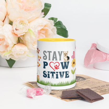 Accent Coffee Mug 11oz | Stay Pawsitive | Cat Dog Themed