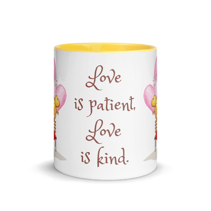 Accent Coffee Mug 11oz | Love is Patient Love is Kind | Love Themed