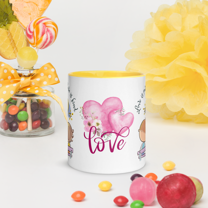 Accent Coffee Mug 11oz | Love is Patient Love is Kind | Love Couple Themed