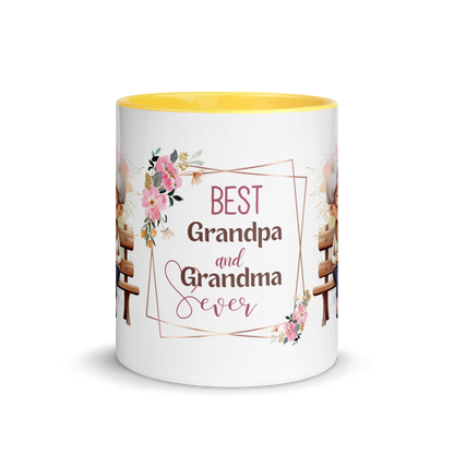 Accent Coffee Mug 11oz | Best Grandpa and Grandma Ever Sitting on the Bench