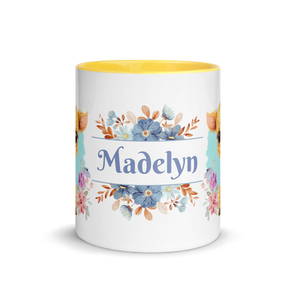 Personalized Coffee Mug 11oz | Cute Giraffe Floral Themed
