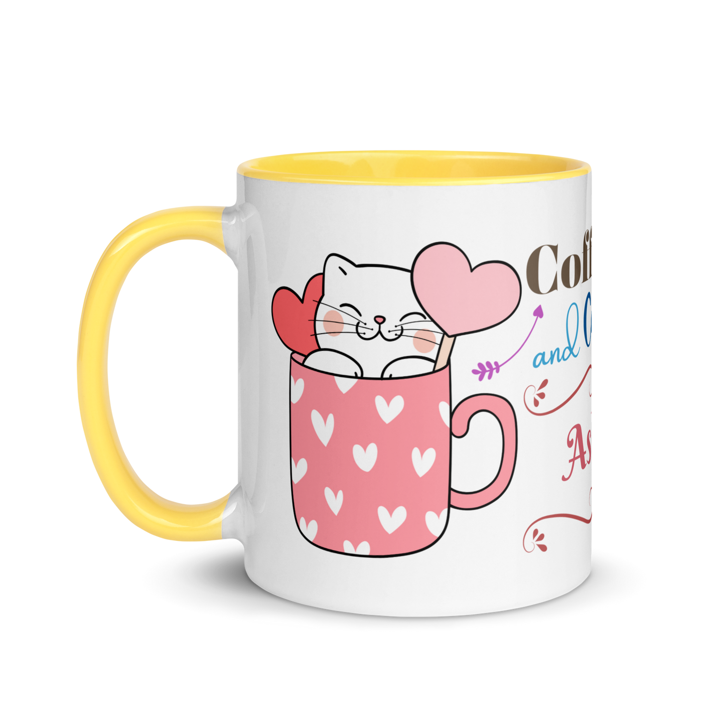 Add Your Name Coffee Mug 11oz | Adorable Coffee and Cats