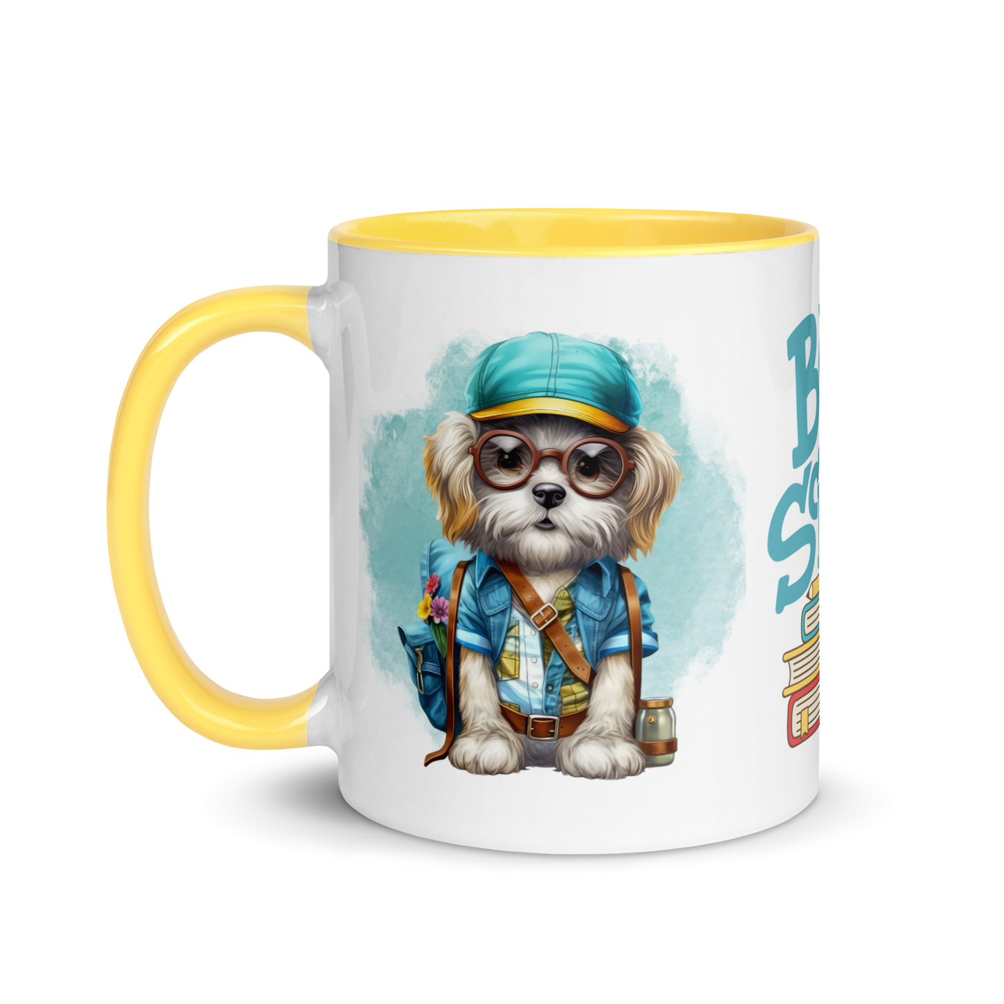 Accent Coffee Mug 11oz | Back To School Adorable Dog Wearing Backpack