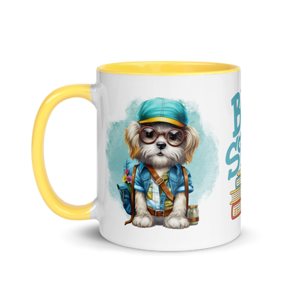 Accent Coffee Mug 11oz | Back To School Adorable Dog Wearing Backpack