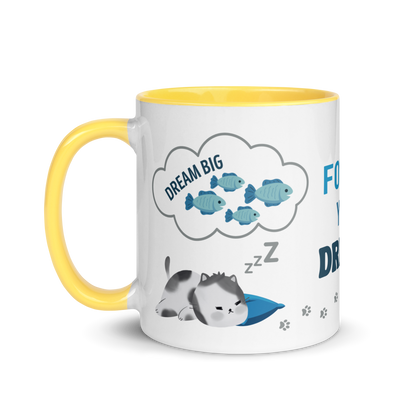 Accent Coffee Mug 11oz | Dream Big, Follow Your Dreams, A Dream Comes True