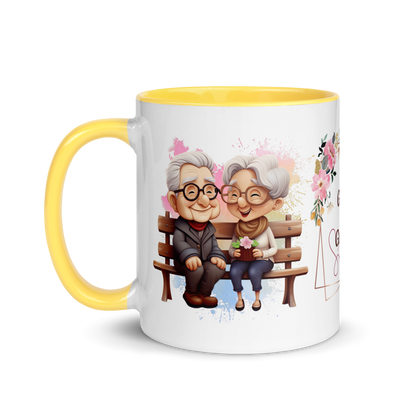 Accent Coffee Mug 11oz | Best Grandpa and Grandma Ever Sitting on the Bench