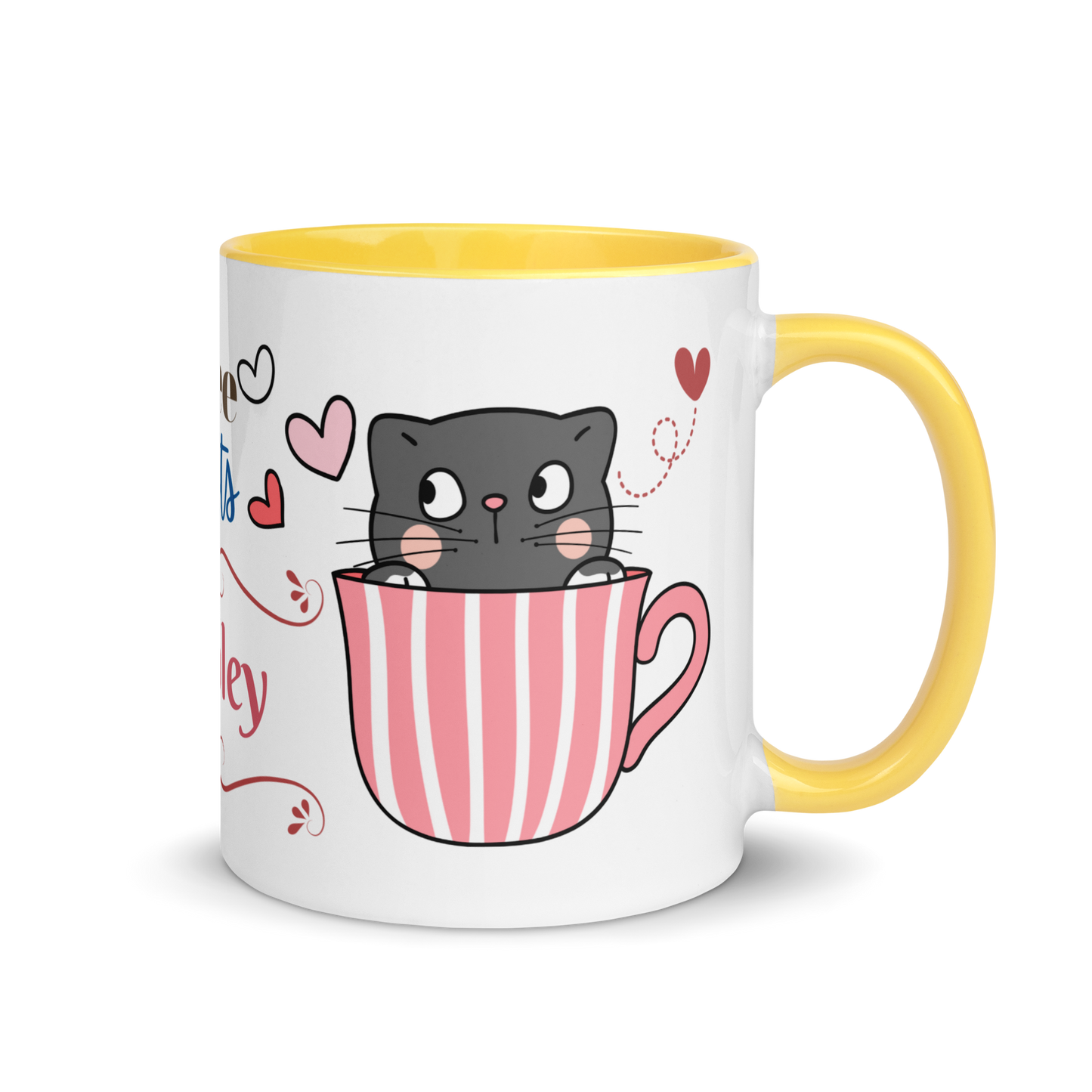 Add Your Name Coffee Mug 11oz | Adorable Coffee and Cats