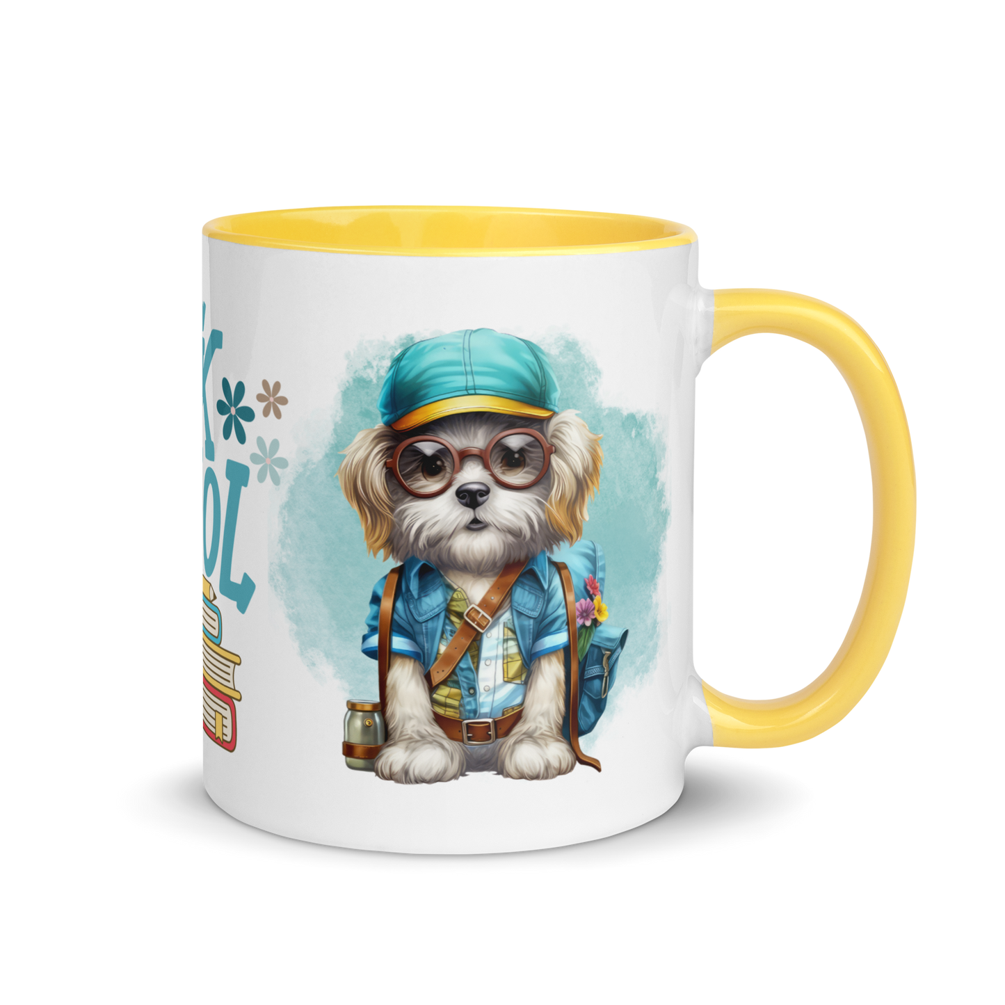 Accent Coffee Mug 11oz | Back To School Adorable Dog Wearing Backpack