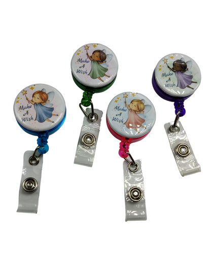 Retractable Badge Reel ID Name Holder with Belt Clip | Fantasy Fairy Themed
