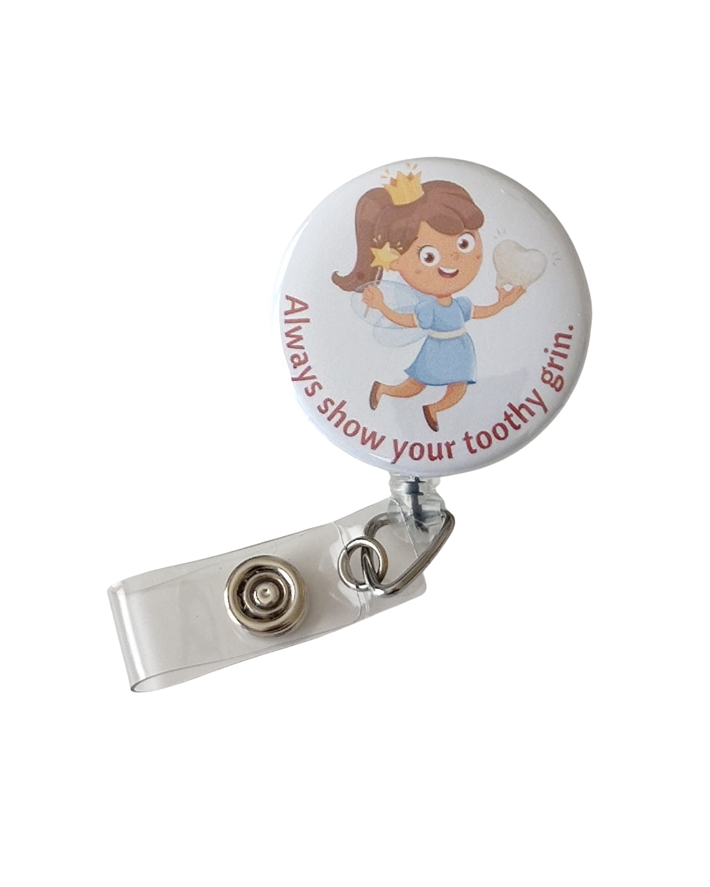 Retractable Badge Reel Bulldog Alligator Clip | Always Show Your Toothy Grin