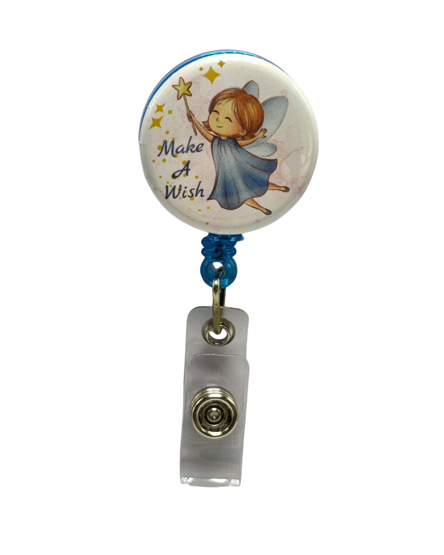 Retractable Badge Reel ID Name Holder with Belt Clip | Fantasy Fairy Themed