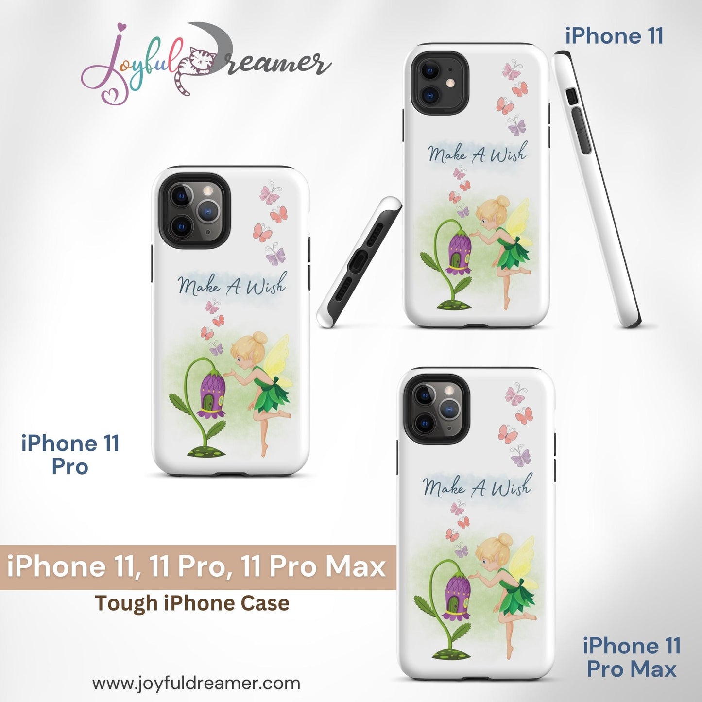 Tough case for iPhone 11, 12, 13, 14, 15, 16 Variations | Make A Wish Green Fairy