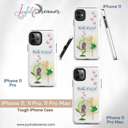 Tough case for iPhone 11, 12, 13, 14, 15 Variations | Make A Wish Green Fairy