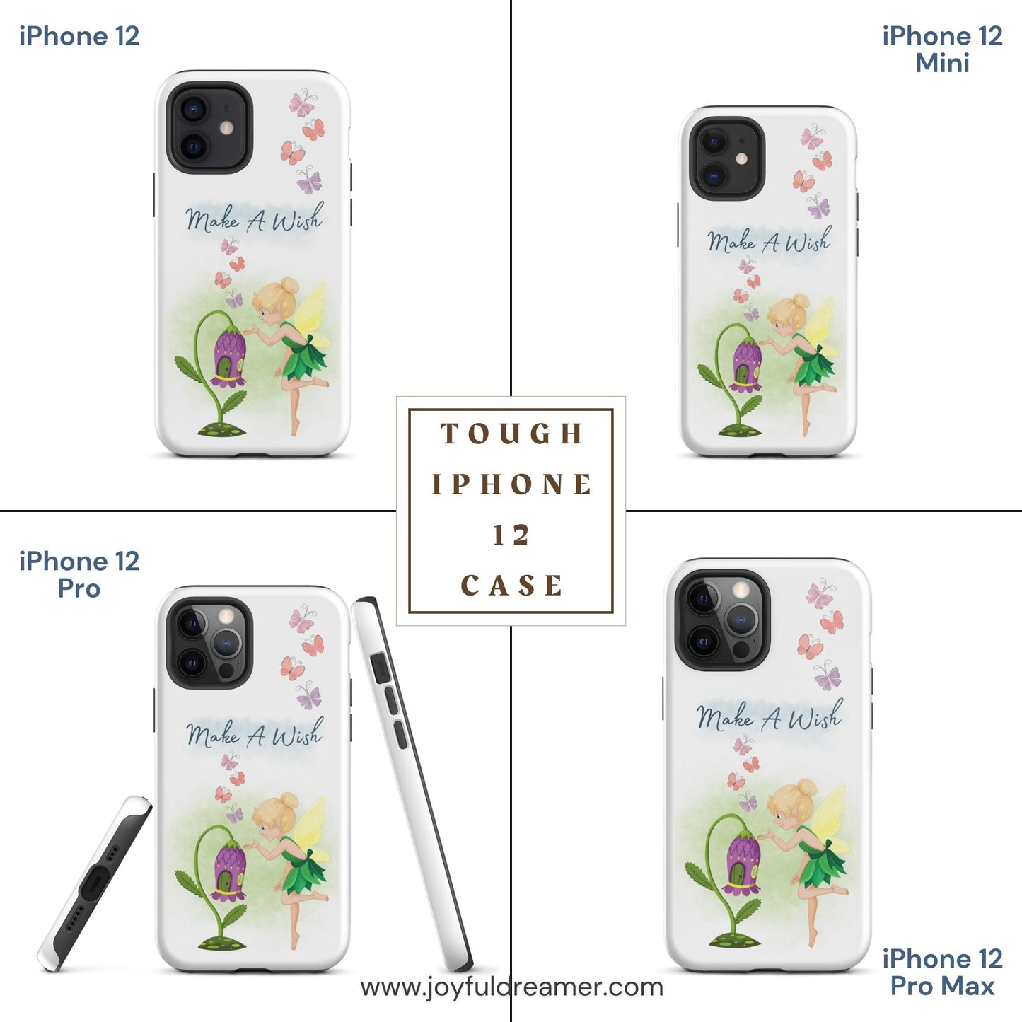Tough case for iPhone 11, 12, 13, 14, 15 Variations | Make A Wish Green Fairy