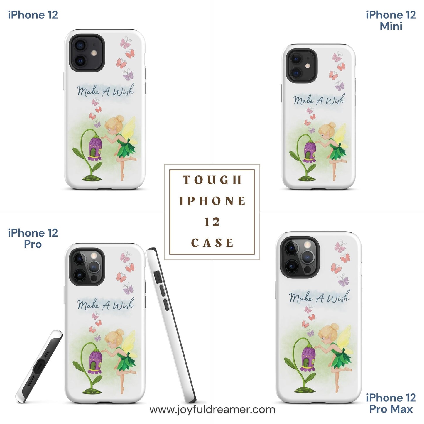 Tough case for iPhone 11, 12, 13, 14, 15, 16 Variations | Make A Wish Green Fairy