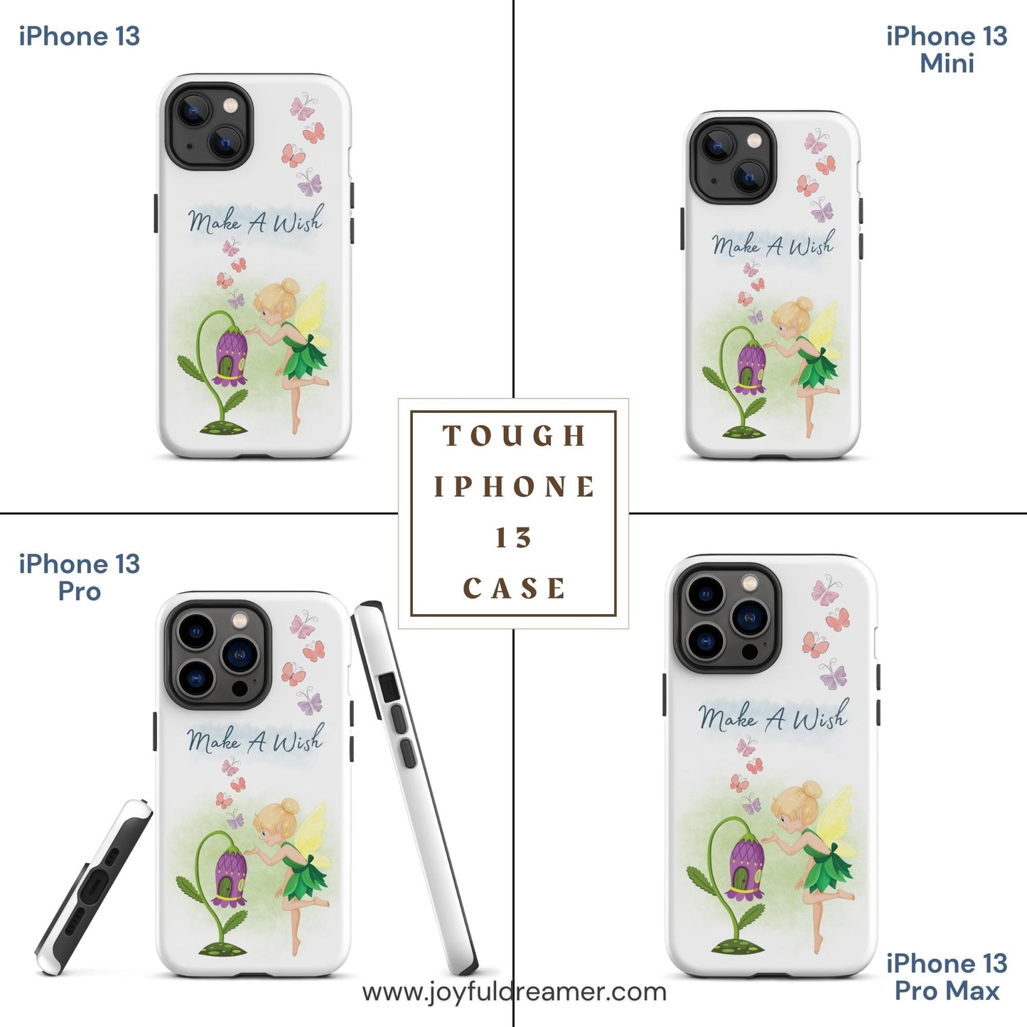 Tough case for iPhone 11, 12, 13, 14, 15, 16 Variations | Make A Wish Green Fairy